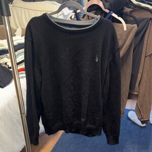 Black Ralph Lauren Gray Neck Sweater